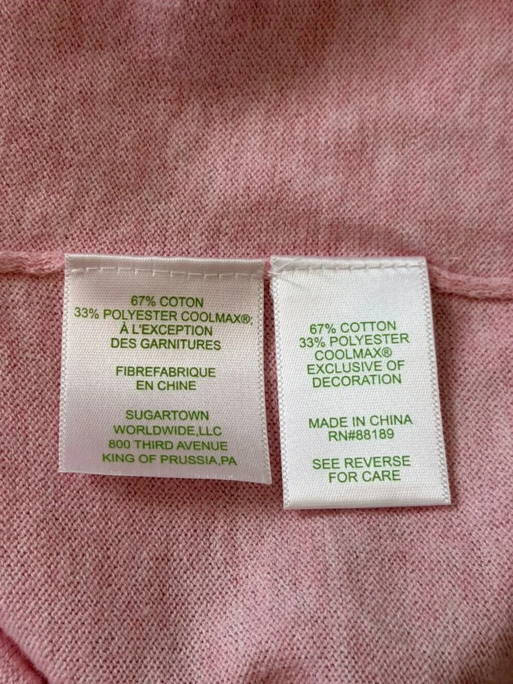Lilly Pulitzer Charla Ruffle Cuff Coolmax Pink Metallic Trim Pullover Sweater M